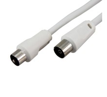 Шнур ТВ гнездо - ТВ штекер, длина 15 метров, белый  18-0008  REXANT