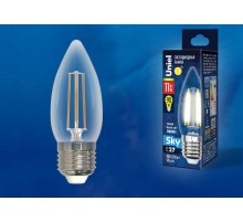 Лампа светодиодная LED-C35-11W/3000K/E27/CL PLS02WH LED. "свеча", прозр. Серия Sky. 3000К .  UL-00005166  Uniel