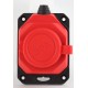 K-1e-RED-IP44 ЭРА Колодка каучуковая с/з 1гн 16A IP44 красная  Б0044550  ЭРА