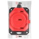 K-1e-RED-IP44 ЭРА Колодка каучуковая с/з 1гн 16A IP44 красная  Б0044550  ЭРА