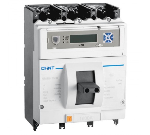 Выключатель автоматический NM8N-1600H EM 3P 1000А 100кА с электр. расцепителем, LCD (R)  263147  CHINT