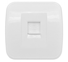 Минск Розетка Phone 1-местная ОП белая EKF Basic  EGT01-034-10  EKF