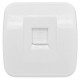 Минск Розетка Phone 1-местная ОП белая EKF Basic  EGT01-034-10  EKF