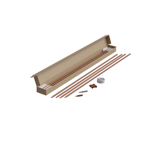 Комплект заземления из 6 стержней D=16 мм L=9 м безмуфтовый (конус Морзе) SCU  KTZ-D16-L9 SCU  КМ - профиль