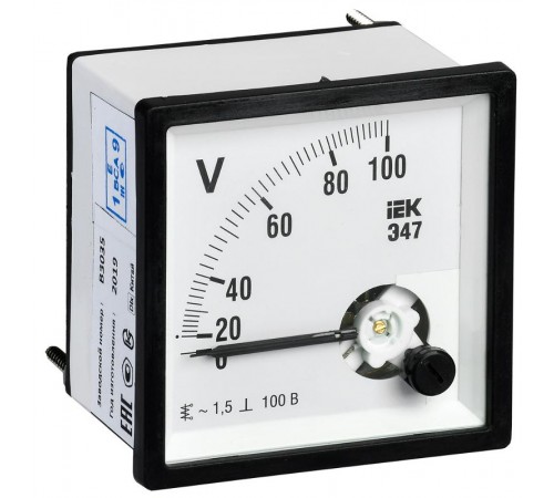 Вольтметр Э47 100В кл. точн. 1,5 72х72мм  IPV10-6-0100-E  IEK