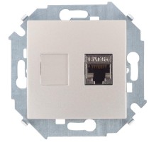 Simon 15 Шампань Розетка компьютерная RJ45 кат.6а (АМР, FTP)  1591563-034  Simon