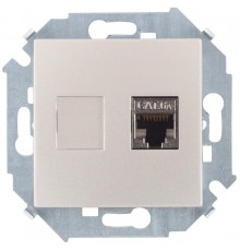 Simon 15 Шампань Розетка компьютерная RJ45 кат.6а (АМР, FTP)  1591563-034  Simon