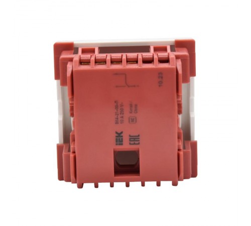 Выключатель проходной (переключатель) одноклавишный на 2 модуля. ВК4-21-00-П  CKK-40D-PO2-K01  IEK