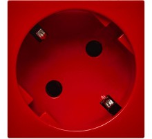 Розетка с заземлением, винтовые зажимы - без шторок 16А 250В - 45°- 2 модуля - красный  4525051  Daccord