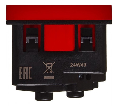 Розетка с заземлением, винтовые зажимы - без шторок 16А 250В - 45°- 2 модуля - красный  4525051  Daccord