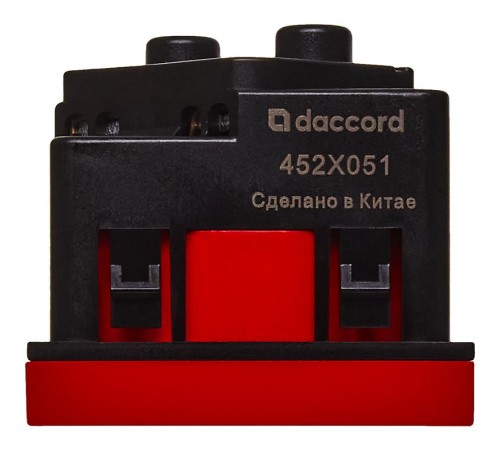Розетка с заземлением, винтовые зажимы - без шторок 16А 250В - 45°- 2 модуля - красный  4525051  Daccord