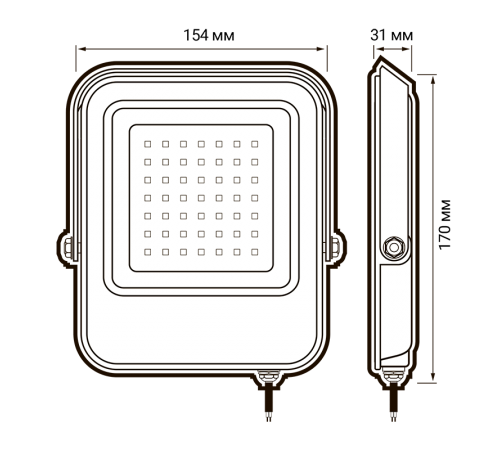 Прожектор светодиодный PFL- V 30w 6500K IP65 Jazzway  .5039711  Jazzway