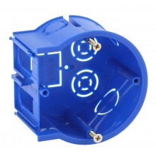 Коробка установочная концевой UniPost 68х45мм для твердых стен синий IP30 UP-68-45-E  Б0039061  ЭРА