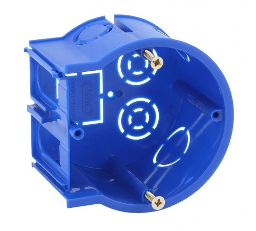 Коробка установочная концевой UniPost 68х45мм для твердых стен синий IP30 UP-68-45-E  Б0039061  ЭРА