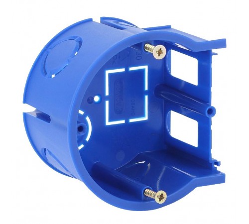 Коробка установочная концевой UniPost 68х45мм для твердых стен синий IP30 UP-68-45-E  Б0039061  ЭРА
