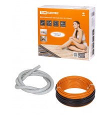 Двухжильный теплый пол в стяжку "ПРОФИ", 21 м, 400 Вт, S укладки 2,4-3,3 м, монтажная лента,  SQ2501-0015  TDM