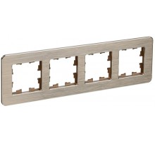BRITE Рамка 4-ая РУ-4-1-Бр металл шампань RE AL  BR-M42-M-21-K37  IEK