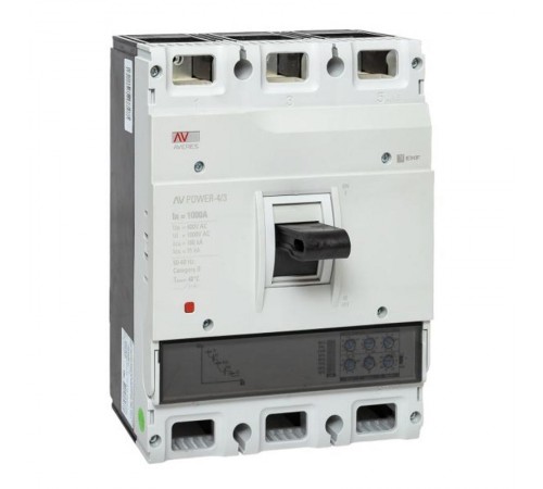 Выключатель автоматический AV POWER-4/3 1000А 100kA ETU2.0 AVERES  mccb-43-1000H-2.0-av  EKF