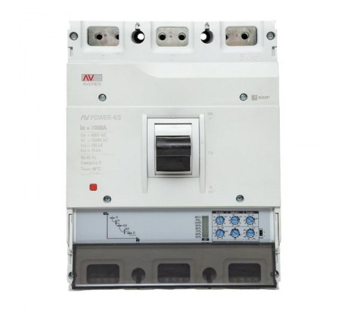 Выключатель автоматический AV POWER-4/3 1000А 100kA ETU2.0 AVERES  mccb-43-1000H-2.0-av  EKF
