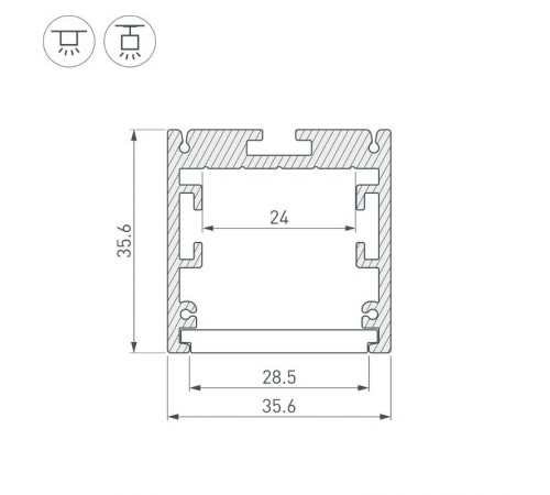 Профиль SL-ARC-3535-LINE-2500 SILVER  025516  Arlight