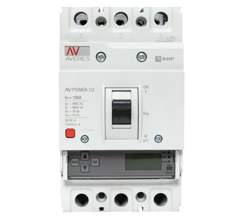 Выключатель автоматический AV POWER-1/3 100А 50kA ETU6.0  mccb-13-100-6.0-av  EKF