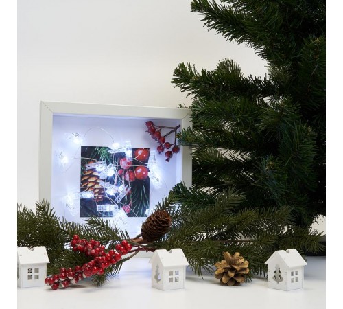 Гирлянда линейная Прищепки USB 50LED 5000K, IP 20, 4,5м, CL574  41653  FERON