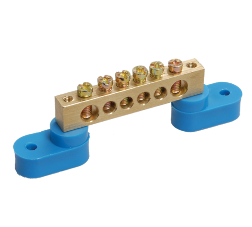 Шина N "ноль" на двух угловых изол ШНИ-8х12-6-У2-С   YNN10-812-6C2-K07  IEK 