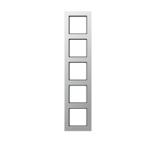 Рамка для вертикальной и горизонтальной установки, 5 постов; дюропласт; алюминий; A CREATION  AC585AL  Jung