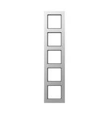Рамка для вертикальной и горизонтальной установки, 5 постов; дюропласт; алюминий; A CREATION  AC585AL  Jung