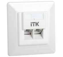 Внутренняя инф. розетка RJ45 кат. 5Е FTP 2 порта  CS2-1C5EF-2-1  ITK