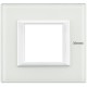Axolute декоративные накладки прямоугольной формы, Белый, цвет белое стекло, на 2 модуля  HA4802VBB  Legrand