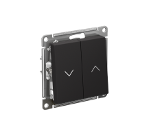 ATLASDESIGN 2-клавишный ВЫКЛЮЧАТЕЛЬ ДЛЯ ЖАЛЮЗИ, 2х сх.4, 10А, мех., КАРБОН  ATN001019  Systeme Electric