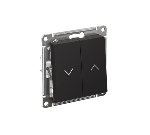 ATLASDESIGN 2-клавишный ВЫКЛЮЧАТЕЛЬ ДЛЯ ЖАЛЮЗИ, 2х сх.4, 10А, мех., КАРБОН  ATN001019  Systeme Electric