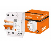 Выключатель автоматический дифференциального тока АД12 2п 25А C 30мА тип AC (4 мод)  SQ0204-0011  TDM