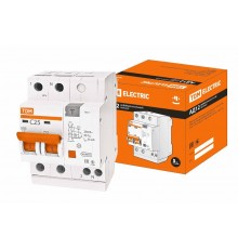 Выключатель автоматический дифференциального тока АД12 2п 25А C 30мА тип AC (4 мод)  SQ0204-0011  TDM