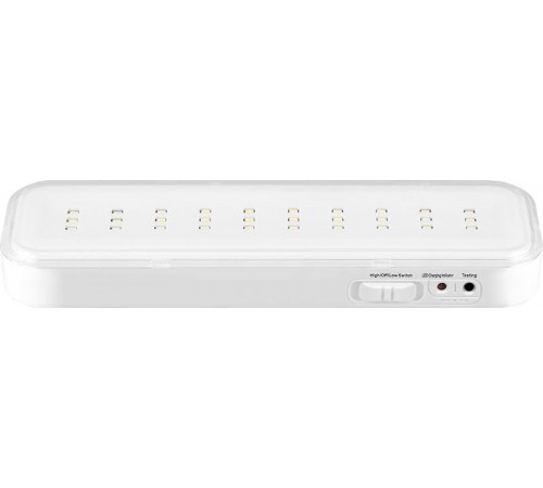 Светильник аварийного освещения аккумуляторный EL120 30LED AC/DC Li-ION батарея, белый, с наклейкой "Выход", 200*60*20 мм  12670  FERON