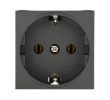 Розетка с з/к, без шторок (черный бархат) LK45  851308  Ecoplast