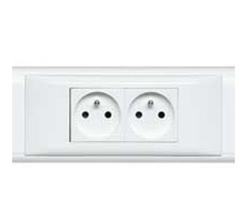 Суппорт-рамка Mosaic 2 модуля для кабель-канала DLP с крышкой 65 мм (105х50, 80х50, 150х50, 80х35 и т.п.)  010952  Legrand