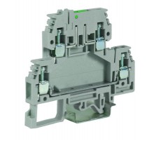 DSFA.4/L12, зажим с 2 уровнями, верхний под предохранитель 4 кв.мм бежевый, с микросхемой LED 12 В  ZDA112  DKC