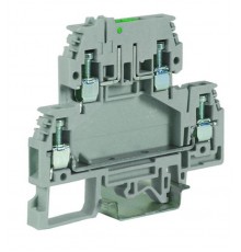 DSFA.4/L12, зажим с 2 уровнями, верхний под предохранитель 4 кв.мм бежевый, с микросхемой LED 12 В  ZDA112  DKC