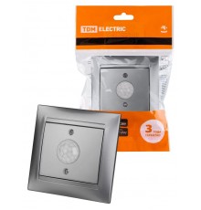 Выключатель с датчиком движения 1А серебр.металлик "Лама"   SQ1815-0248  TDM