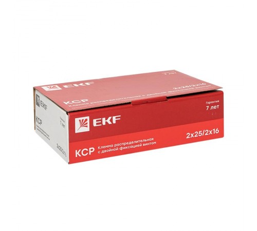 Клемма распределительная КСР с двойным винтом 2x25/2x16 серая  ksr-2.25-2.16-grey  EKF