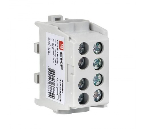 Клемма распределительная КСР с двойным винтом 2x25/2x16 серая  ksr-2.25-2.16-grey  EKF