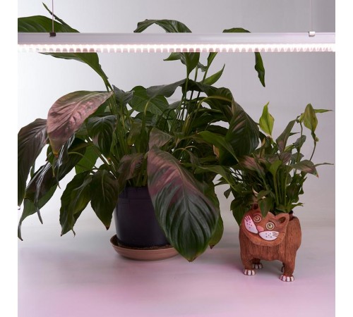 Светильник светодиодный линейный AL7002 9W AC185-265V, пластик, с выключателем, сетевым шнуром, коннектором 543*20*31мм  41354  Feron