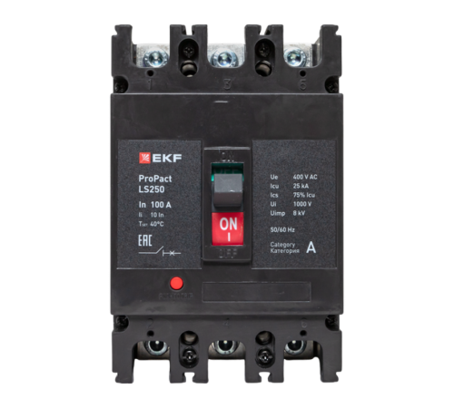 Выключатель автоматический LS250 25кА 3P 100А ProPact  mccb-250-25-3-100-ls  EKF