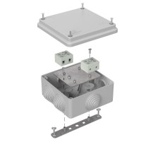 Коробка огнестойкая для о/п 40-0300-FR6.0-4 Е15-Е120 RAL7035 100х100х50 (14 шт/кор) серая  40-0300-7035-FR6.0-4  Промрукав