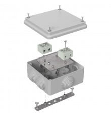 Коробка огнестойкая для о/п 40-0300-FR6.0-4 Е15-Е120 RAL7035 100х100х50 (14 шт/кор) серая  40-0300-7035-FR6.0-4  Промрукав