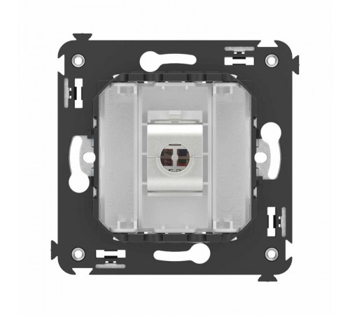 Компьютерная розетка RJ-45 без шторки в стену, кат.6 одинарная экранированная, "Avanti", "Белое облако"  4400793  DKC