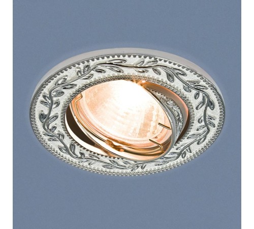 Светильник точечный встраиваемый 713 MR16 WH/SL белый/серебро  a031524  Elektrostandard