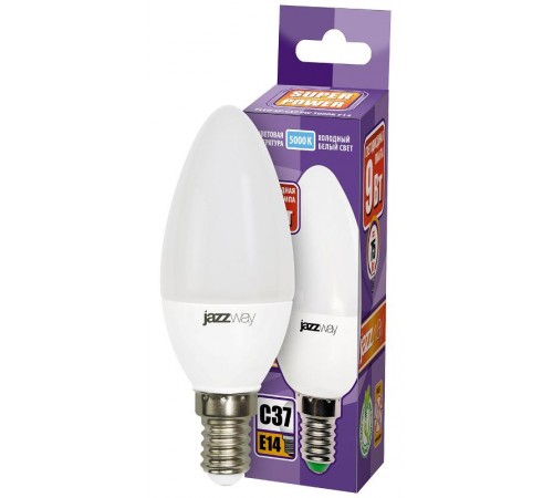 Лампа светодиодная LED 9Вт E14 230В 5000К PLED- SP C37  2859488A  Jazzway